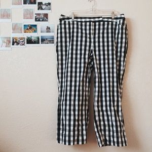 Plus size gingham pants